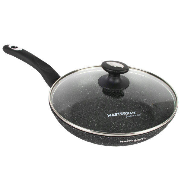 Patelnia Granitowa Pokrywka 22 Cm Plaster Miodu Indukcja Gaz 1.2L 670064