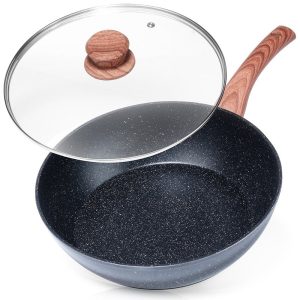Patelnia granitowa ze szklaną pokrywką BLACK&WOOD 28cm, 3,5l 312844 Patelnia granitowa ze szklaną pokrywką BLACK&WOOD 28cm, 3,5l 312844