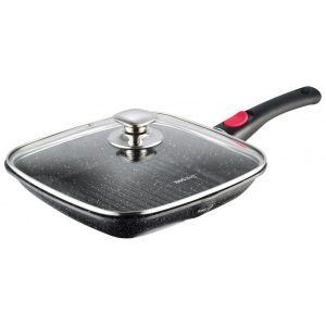 Patelnia grillowa z powłoką granitową 28cm z odpinanym uchwytem KINGHOFF 693660 Patelnia grillowa z powłoką granitową 28cm z odpinanym uchwytem KINGHOFF 693660