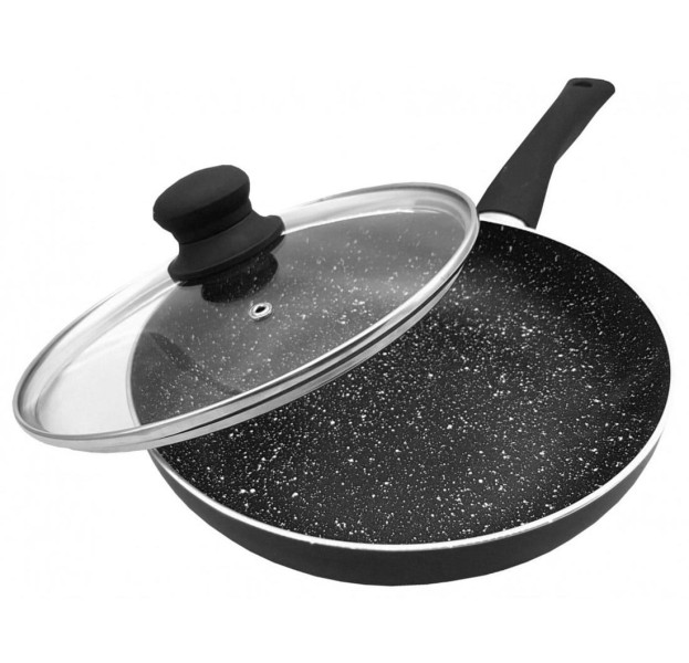 Patelnia marmurkowa z pokrywką 26cm indukcja gaz KINGHOFF 693646