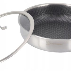 Patelnia Stalowa Głęboka Do Smażenia 28 Cm Z Pokrywą Indukcja Gaz 567799 Patelnia Stalowa Głęboka Do Smażenia 28 Cm Z Pokrywą Indukcja Gaz 567799