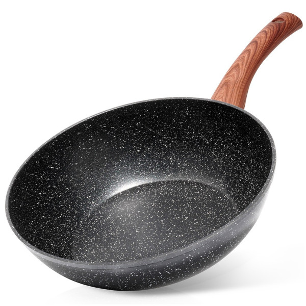 Patelnia wok granitowa BLACK&WOOD 28 cm 777211