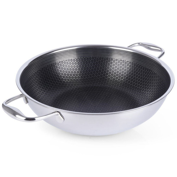 Patelnia wok stalowa nieprzywierająca COOKCELL 28 cm 312829
