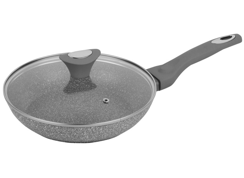 Patelnia z powłoką granitową 24cm nieprzywierająca KLAUSBERG Marmo Grey 667199