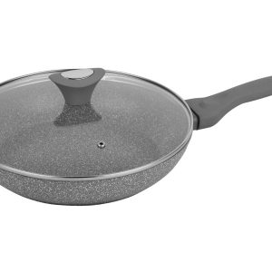 Patelnia z powłoką granitową 28cm nieprzywierająca KLAUSBERG Marmo Grey 667197 Patelnia z powłoką granitową 28cm nieprzywierająca KLAUSBERG Marmo Grey 667197