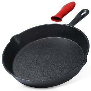 Patelnia żeliwna 25 cm Vilde CAST LINE z silikonową nakładką 312834 Patelnia żeliwna 25 cm Vilde CAST LINE z silikonową nakładką 312834