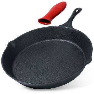 Patelnia żeliwna 30 cm Vilde CAST LINE z silikonową nakładką 312849 Patelnia żeliwna 30 cm Vilde CAST LINE z silikonową nakładką 312849