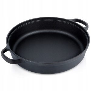 Patelnia żeliwna 30 cm Vilde na gaz indukcję grill ognisko piekarnik 3,5L 1070467 Patelnia żeliwna 30 cm Vilde na gaz indukcję grill ognisko piekarnik 3,5L 1070467