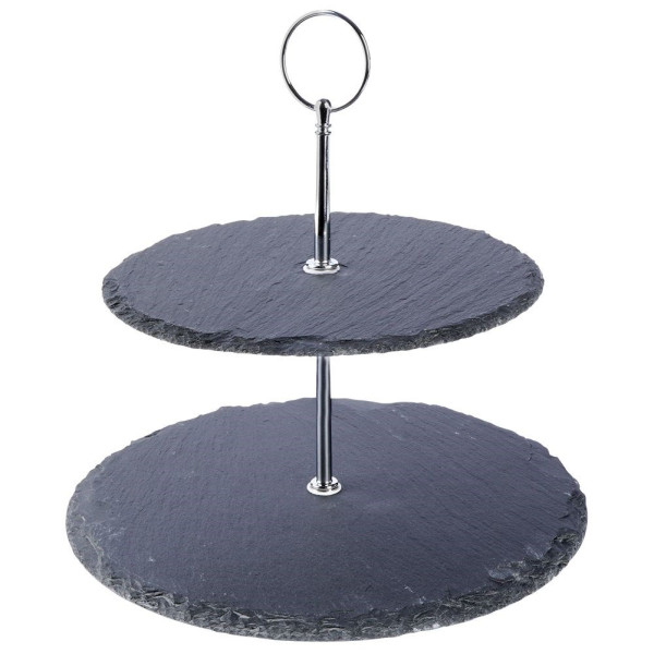 Patera 2-poziomowa kamienna 23 cm 177928