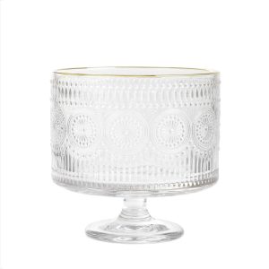 Patera BARREL szklana we wzory 20×20 cm HOMLA 936136 Patera BARREL szklana we wzory 20×20 cm HOMLA 936136