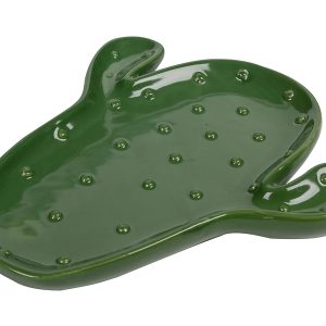 Patera ceramiczna Kaktus 23 cm zielona 41249 Patera ceramiczna Kaktus 23 cm zielona 41249