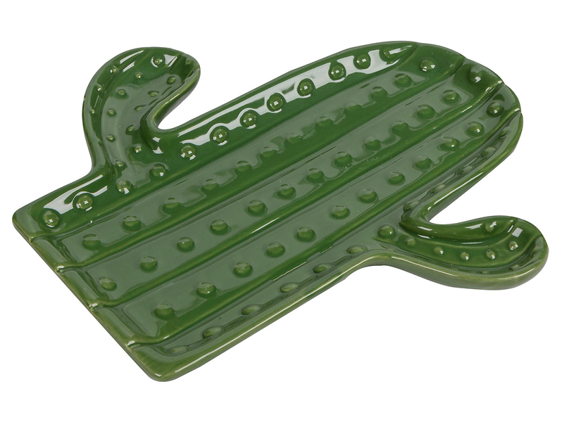 Patera ceramiczna Kaktus 24,2 cm zielona 41250