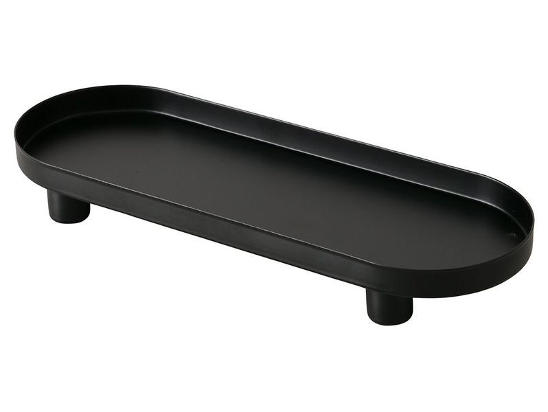 Patera dekoracyjna metalowa Manon 10x28 cm czarny 751561