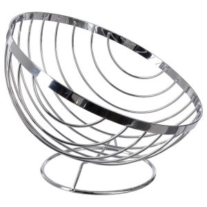 Patera Dekoracyjna Srebrna Stalowa na Owoce 24cm 796589 Patera Dekoracyjna Srebrna Stalowa na Owoce 24cm 796589