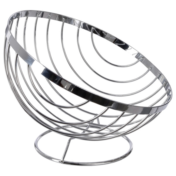 Patera Dekoracyjna Srebrna Stalowa na Owoce 24cm 796589
