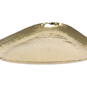 Patera dekoracyjna stalowa Chic 16 cm złota 743276