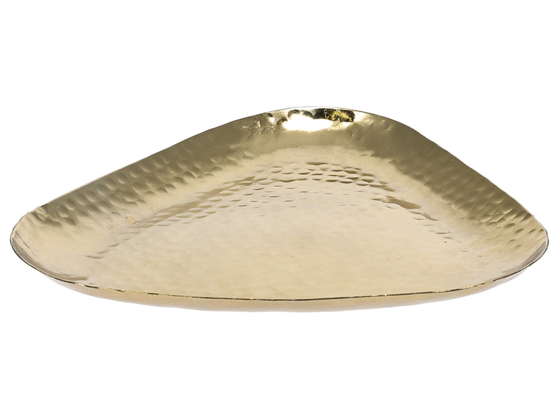 Patera dekoracyjna stalowa Chic 16 cm złota 743276
