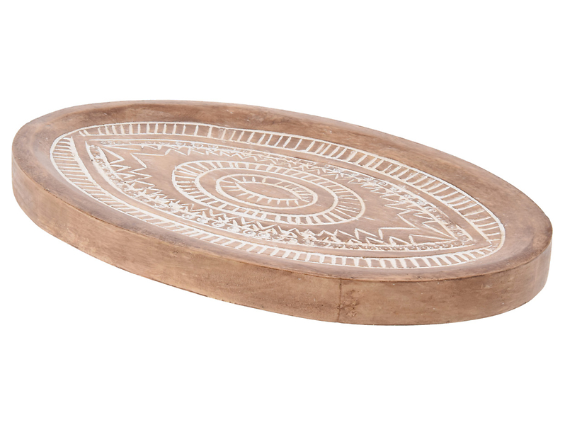 Patera dekoracyjna z drewna mango Luna 29,5 cm 596003