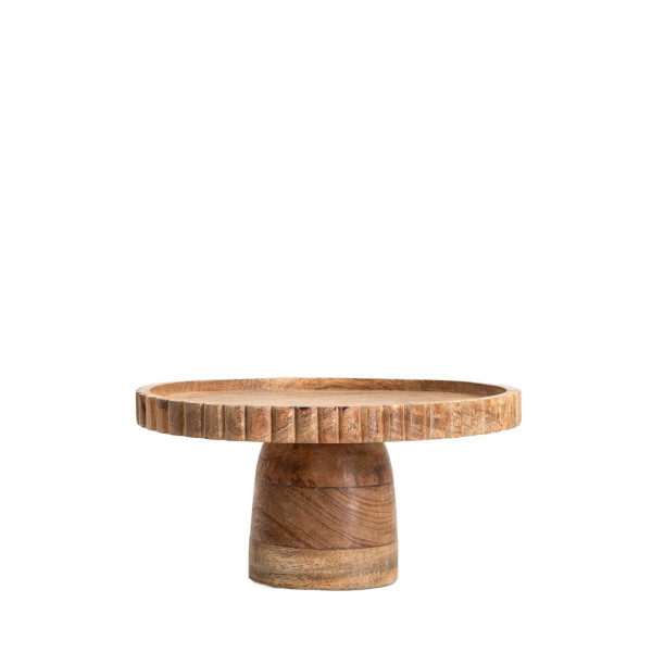 Patera LINEA MANGO na nóżce z nieregularnym rantem 25x12 cm HOMLA 955615