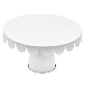 Patera metalowa do tortu ciastek ciasta ciast 22cm BRUNBESTE biała 652992 Patera metalowa do tortu ciastek ciasta ciast 22cm BRUNBESTE biała 652992