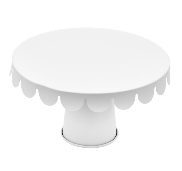 Patera metalowa do tortu ciastek ciasta ciast 22cm BRUNBESTE biała 652992