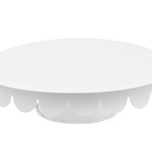 Patera metalowa do tortu ciastek ciasta ciast 28cm BRUNBESTE biała 653004 Patera metalowa do tortu ciastek ciasta ciast 28cm BRUNBESTE biała 653004