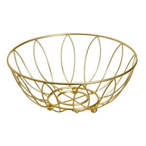 Patera metalowa złota 26×11 cm okrągła 991058 Patera metalowa złota 26×11 cm okrągła 991058