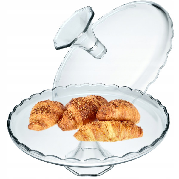 Patera Na Ciasto 32cm Szklana Tort Owoce Ciasta 109668
