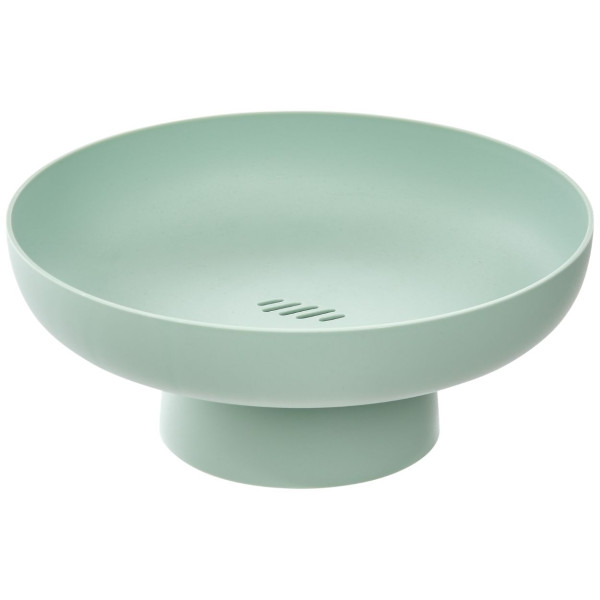 Patera na owoce Poly 26 cm zielona na stopce z perforowanym dnem 2 5 l 1064610