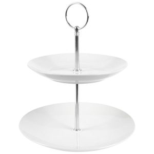 Patera porcelanowa 2-pozimowa 21 cm 179130 Patera porcelanowa 2-pozimowa 21 cm 179130