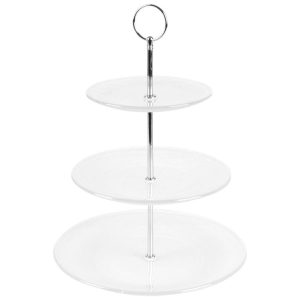Patera szklana 3-poziomowa 33 cm 179125 Patera szklana 3-poziomowa 33 cm 179125