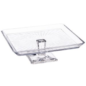 Patera szklana przeźroczysta kwadratowa na ciasto 849638 Patera szklana przeźroczysta kwadratowa na ciasto 849638