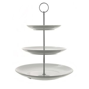 Patera trzypoziomowa porcelanowa biała 48406 Patera trzypoziomowa porcelanowa biała 48406