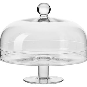 Patera z kloszem Krosno szklana 28 cm transparentna 12982 Patera z kloszem Krosno szklana 28 cm transparentna 12982