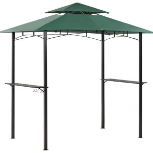 Pawilon ogrodowy 240 x 148 cm ciemnozielony 65323