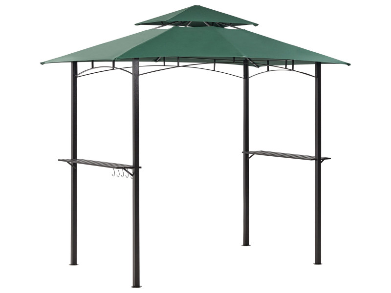 Pawilon ogrodowy 240 x 148 cm ciemnozielony 65323