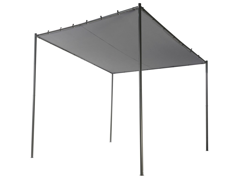 Pawilon ogrodowy altana 282 x 294 cm ciemnoszary 526931