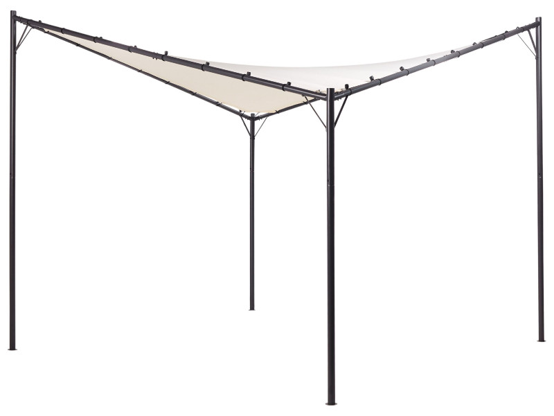 Pawilon ogrodowy altana 300 x 300 cm beżowy 77133