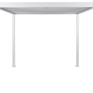 Pawilon ogrodowy altana 310 x 310 cm metalowy biały 448062 Pawilon ogrodowy altana 310 x 310 cm metalowy biały 448062