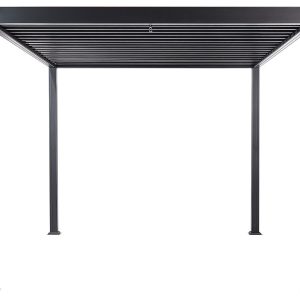 Pawilon ogrodowy altana 310 x 310 cm metalowy czarny 448063 Pawilon ogrodowy altana 310 x 310 cm metalowy czarny 448063