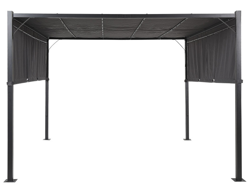 Pawilon ogrodowy altana 310x310cm LED szary 65328