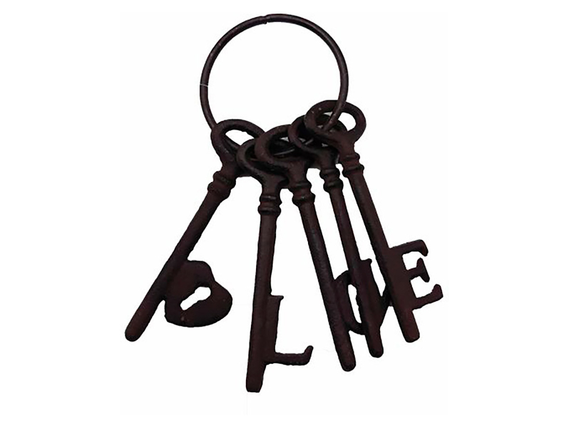 Pęk metalowych kluczy Love 56189