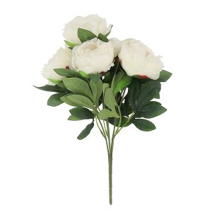 Peonia bukiet 18 cm biały 55234