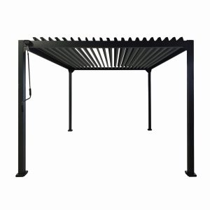 Pergola aluminiowa ze stalowym dachem 3x4x2,3m antracytowa 1033854 Pergola aluminiowa ze stalowym dachem 3x4x2,3m antracytowa 1033854