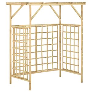 Pergola Brąz 140 x 80 x 168 cm Drewno sosnowe vidaXL 490530 Pergola Brąz 140 x 80 x 168 cm Drewno sosnowe vidaXL 490530