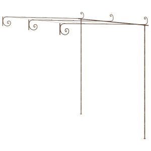 Pergola Brąz 3 x 3 x 2.5 m Żelazo vidaXL 492428