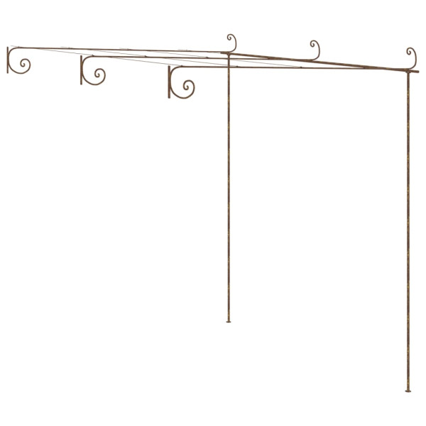 Pergola Brąz 3 x 3 x 2.5 m Żelazo vidaXL 492428