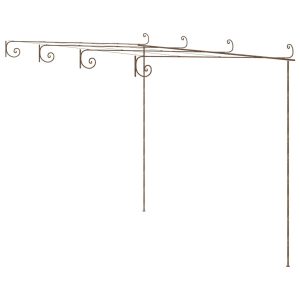 Pergola Brąz 4 x 3x 2.5 m Żelazo vidaXL 492413