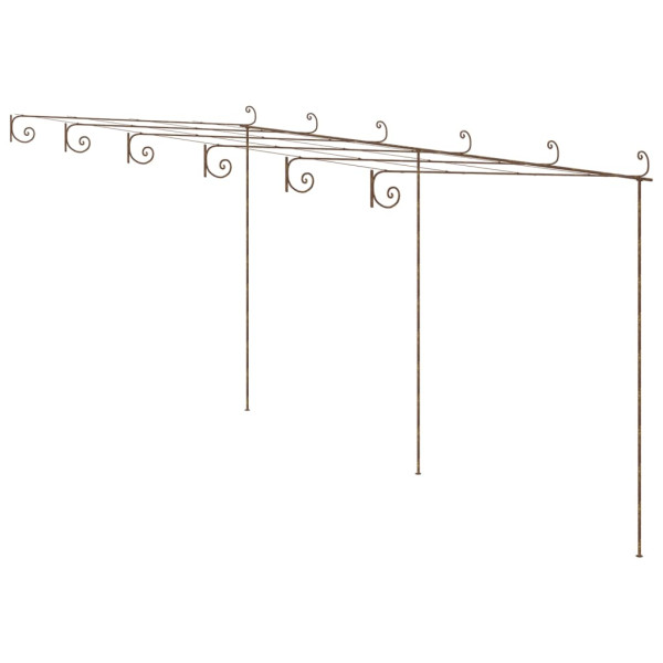Pergola Brąz 6 x 3 x 2,5 m Żelazo vidaXL 492442