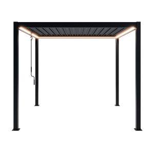 Pergola NORDVIC Skyline LED 3×3 m Antracyt, 100% Aluminiowa 765266